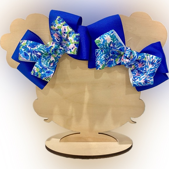 NEW Little Girls Set of 2 Matching Boutique Mini Hairbows 💖HANDMADE💖 - Picture 2 of 5